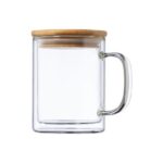 Eco Glass Mug with Bamboo Lid