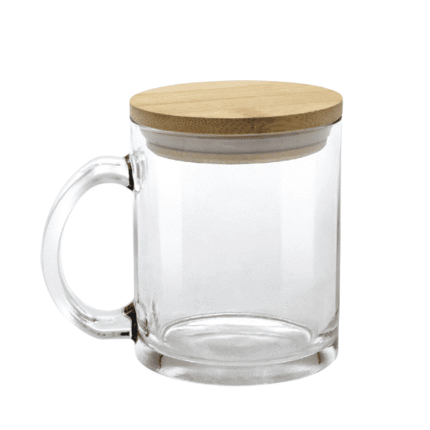 Eco Glass Mug with Bamboo Lid