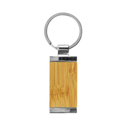 Pambo - Rectangular Bamboo and Metal Key Holder
