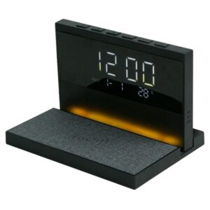 Kazani - 15W Wireless Charger with Alarm Clock and Night Light