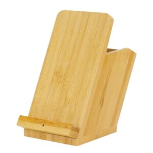 Labarum - 15W Bamboo Wireless Charger and Pen Holder