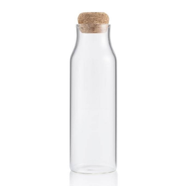 Glass Water Bottle With Cork Lid Business Gifting