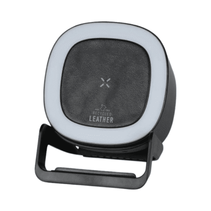 Canzona - 15W Recycled Leather Wireless Charger with Bluetooth Speaker 1