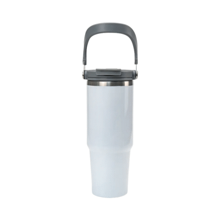 Otumba Double Walled Stainless Steel Tumbler with Handle and Straw 1