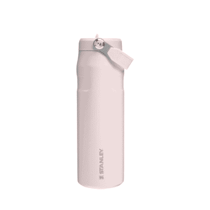 Flip straw portable water bottle