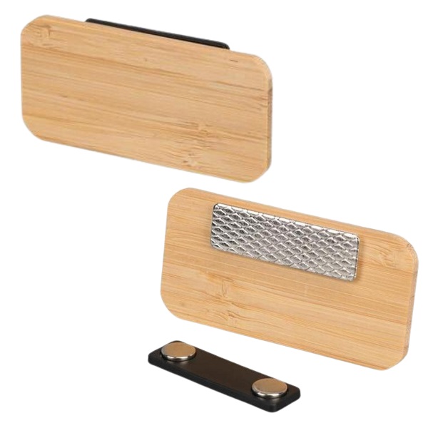 Nochi – Bamboo Name Badge with Magnet