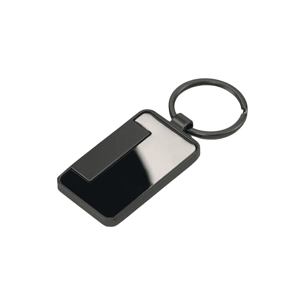 keyon-slate-metal-keychain-gunmetal-dubai Custom laser engraved keychain for branding in UAE
