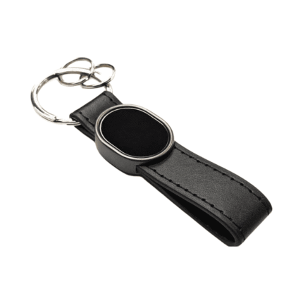 Elegant PU and metal keychain for business gifts