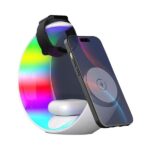 Wireless charger with RGB ambient night lamp