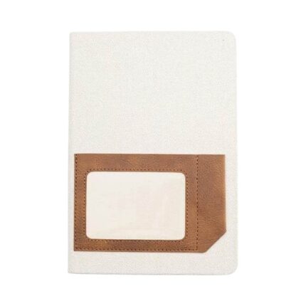 Canvas recycled canvas A5 notebook with pocket