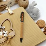Eco-friendly metal pen black with cork barrel
