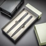 Executive matte black metal pen combo