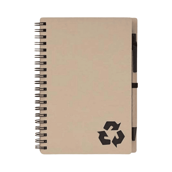 scribe-recycled-kraft-notepad Scribe eco-friendly B6 notepad with pen