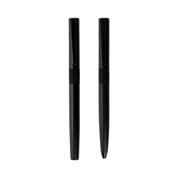 sleekio-black-metal-pen-set Sleekio black metal pen set in slide gift box