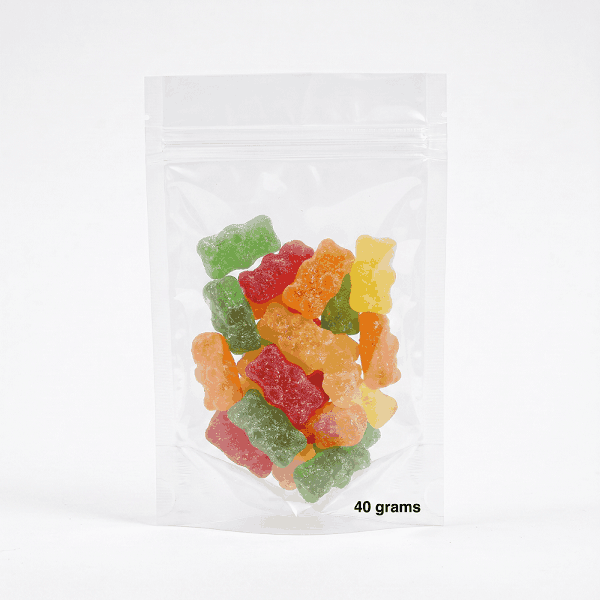 sour-bear-gummies-pouch Colorful chewy jellies for parties and gifting